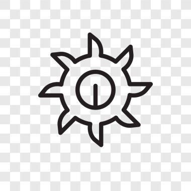 Saydam arka plan üzerinde testere logo tasarımı izole vektör simge gördüm