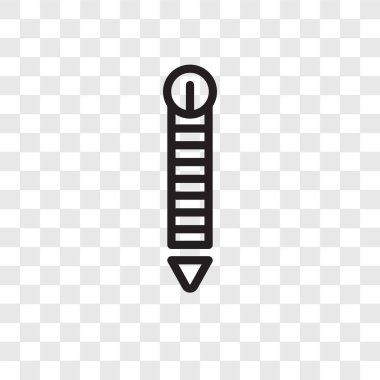 Saydam arka plan üzerinde kalem logo tasarımı izole kalem vektör simgesi