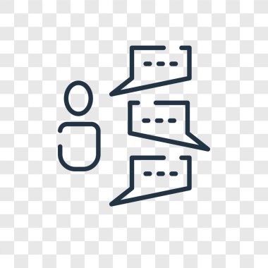 Saydam arka plan üzerinde sohbet logo tasarımı izole sohbet vektör simgesi