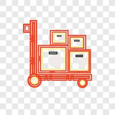 Vektör simgesi üzerinde şeffaf arka plan izole ambalaj, ambalaj 