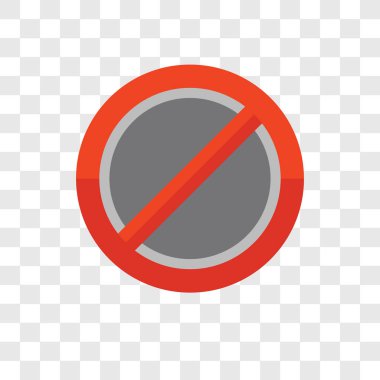 Vektör simgesi üzerinde şeffaf arka plan izole yasak, korusun