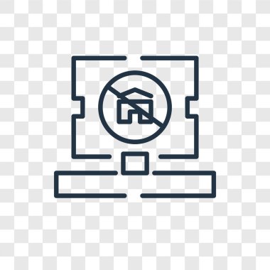 Saydam arka plan üzerinde iptal logo tasarımı izole iptal vektör simgesi