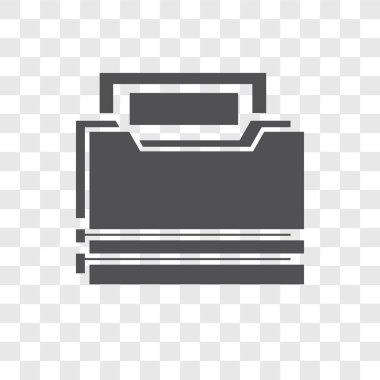 Saydam arka plan üzerinde klasör lo izole klasör vektör simgesi