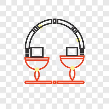 Saydam arka plan üzerinde Measur izole ölçüm vektör simgesi