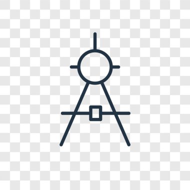 Saydam arka plan üzerinde pusula logo tasarımı izole pusula vektör simgesi