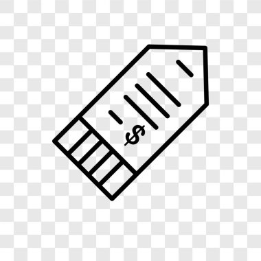 Şeffaf arka plan üzerinde fiyat etiketi logo tasarımı izole fiyat etiketi vektör simgesi