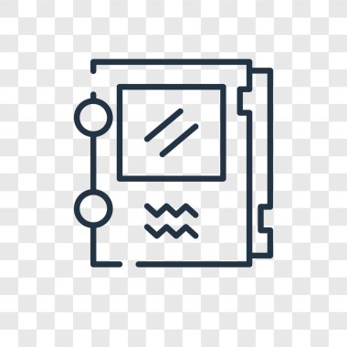 Saydam arka plan üzerinde gündem logo tasarımı izole gündem vektör simgesi