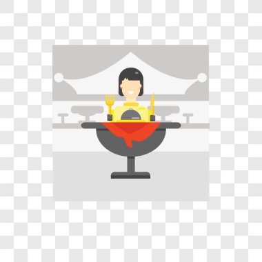 Saydam arka plan üzerinde izole vektör simge yeme lo yeme