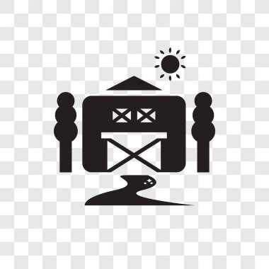 Saydam arka plan üzerinde ahır logosu d izole ahır vektör simgesi