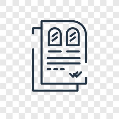 Saydam arka plan üzerinde sözleşme logo tasarımı izole sözleşme vektör simgesi