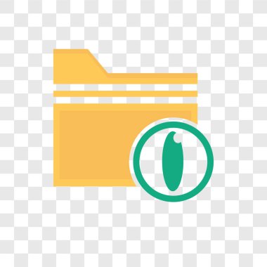 Saydam arka plan üzerinde klasör lo izole klasör vektör simgesi