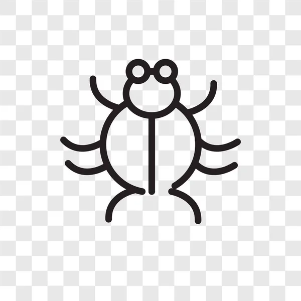 Иконка вектора насекомых изолирована на прозрачном фоне, дизайн логотипа насекомых — стоковый вектор