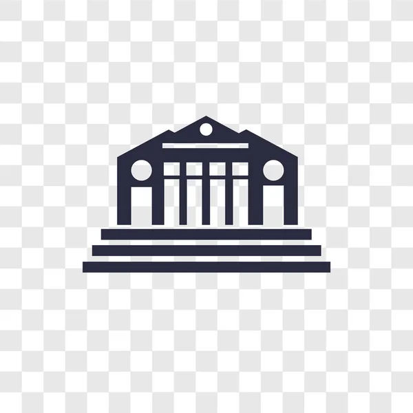 Icône vectorielle bancaire isolée sur fond transparent, Logo de la banque d — Image vectorielle