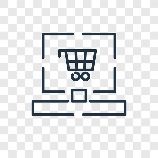 Bevásárló kosár vector icon elszigetelt átlátszó háttér, bevásárló kosár, logo tervezés — Stock Vector