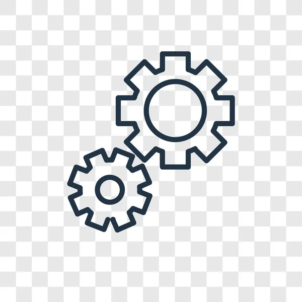 Icono de vector Cogwheel aislado sobre fondo transparente, diseño del logotipo de Cogwheel — Archivo Imágenes Vectoriales