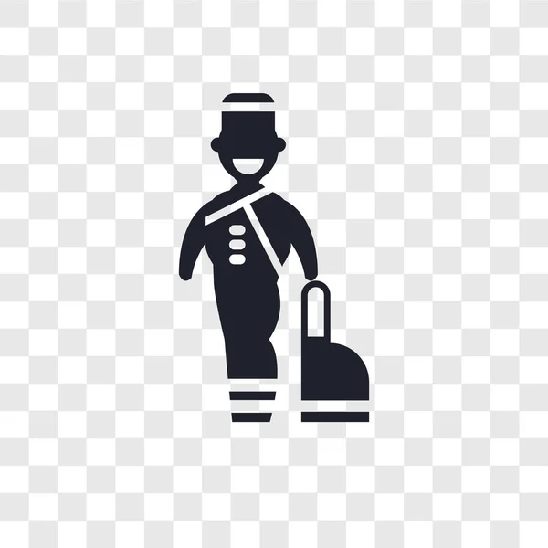 Bellhop icono vectorial aislado sobre fondo transparente, Bellhop — Vector de stock