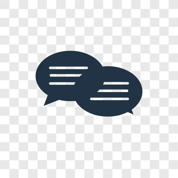 Vector konversationssymbol isolerad på transparent bakgrund, konversation Logotypdesign — Stock vektor