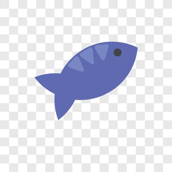 Vis vector pictogram geïsoleerd op transparante achtergrond, vis logo ontwerp — Stockvector