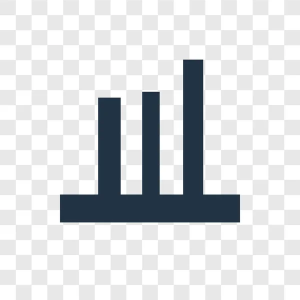 Wykres słupkowy wektor ikona na białym tle na przezroczystym tle, projektowanie logo wykres słupkowy — Wektor stockowy