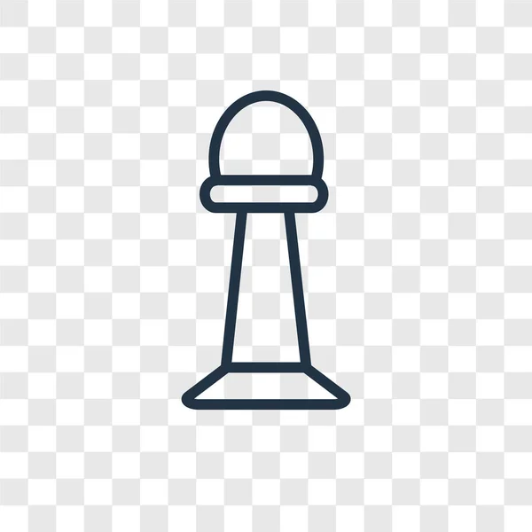 Schachvektorsymbol isoliert auf transparentem Hintergrund, Design des Schachlogos — Stockvektor