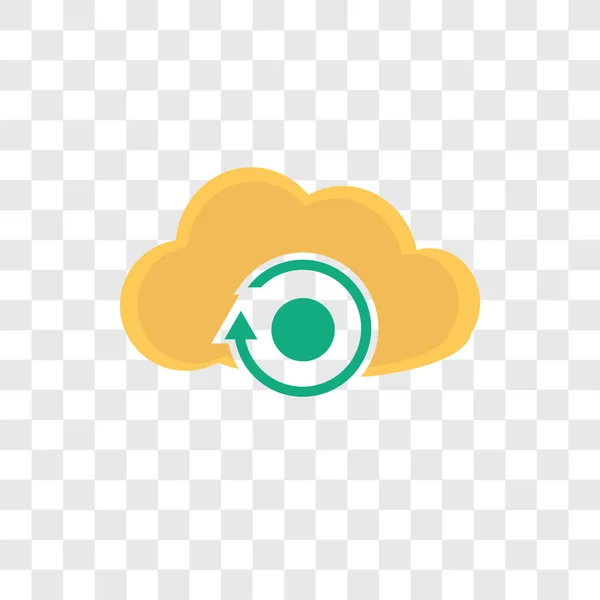 Cloud computing vector icon isolated on transparent background,
