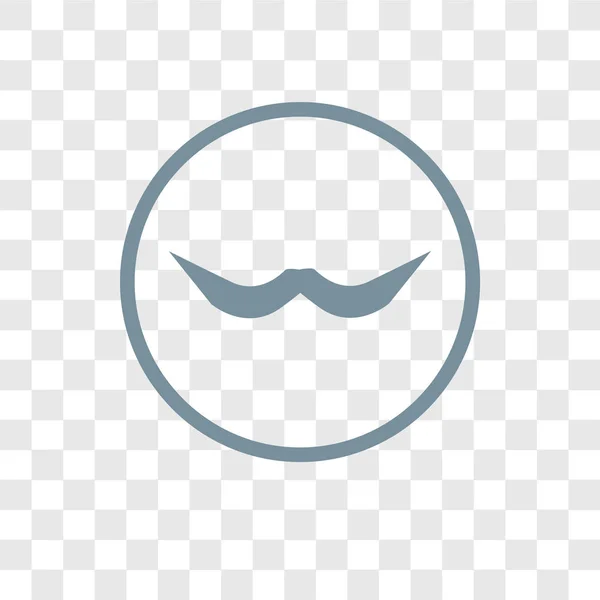 Moustaches vector icono aislado sobre fondo transparente, Moustaches logo design — Vector de stock