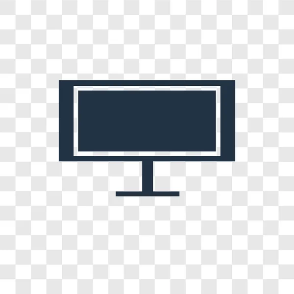 Icono de vector de computadora aislado sobre fondo transparente, diseño de logotipo de computadora — Vector de stock