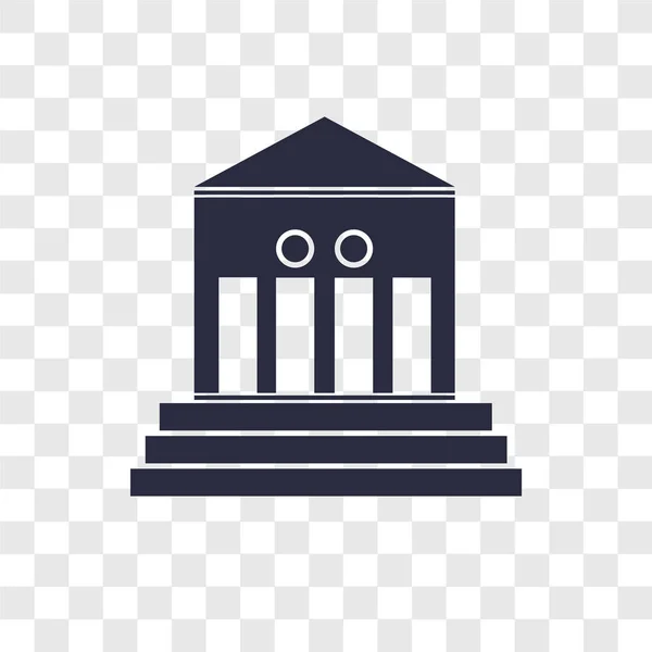 Icono vectorial del banco aislado sobre fondo transparente, logotipo del banco d — Archivo Imágenes Vectoriales