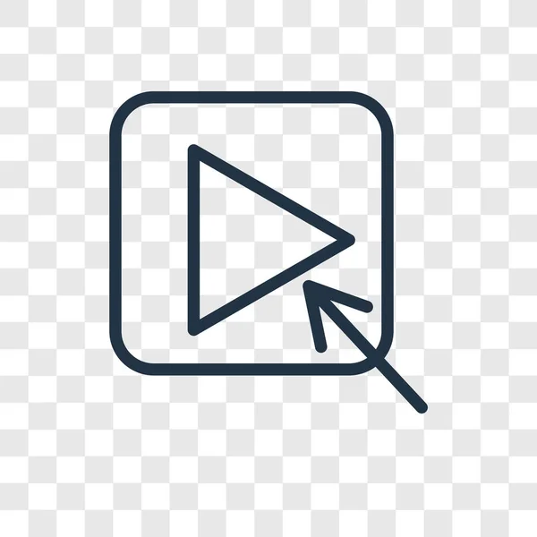 Video-Vektor-Symbol isoliert auf transparentem Hintergrund, Video-Logo-Design — Stockvektor