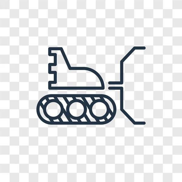 Bulldozer Vektor-Symbol isoliert auf transparentem Hintergrund, Bulldozer Logo-Design — Stockvektor