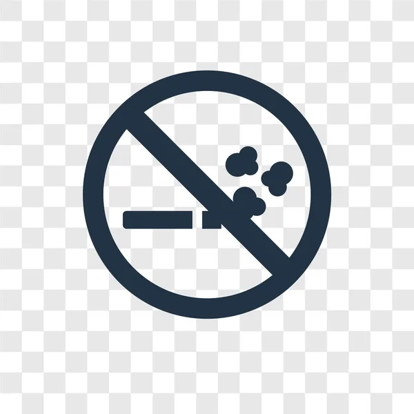 No smoking vector icon isolated on transparent background, No smoking logo design — Stock Vector