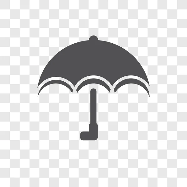 Ícone vetorial guarda-chuva isolado em fundo transparente, Umbrell — Vetor de Stock