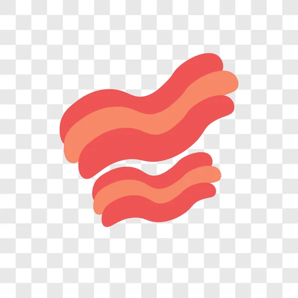 Icona vettoriale Bacon isolata su sfondo trasparente, disegno logo Bacon — Vettoriale Stock