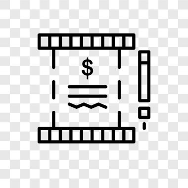 Saydam arka plan üzerinde vergi logo tasarımı izole vergi vektör simgesi