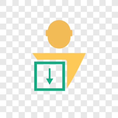 Saydam arka plan üzerinde Kullanıcı logosu d izole Kullanıcı vektör simgesi