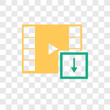 Saydam arka plan üzerinde Vid izole video oynatıcı vektör simgesi