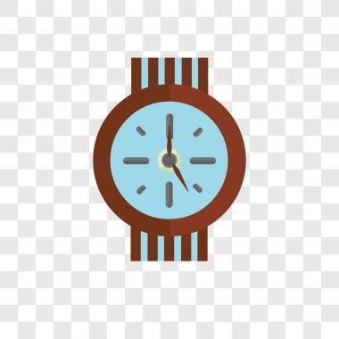 Saydam arka plan üzerinde saat logosu izole saat vektör simgesi