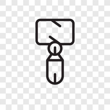 Saydam arka plan üzerinde Spatula logo tasarımı izole spatula vektör simgesi