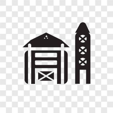 Saydam arka plan üzerinde ahır logosu d izole ahır vektör simgesi