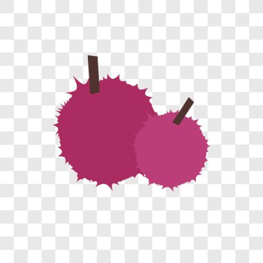 Saydam arka plan üzerinde Lychee logo tasarımı izole lychee vektör simgesi