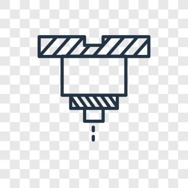 Saydam arka plan üzerinde yazıcı logo tasarımı izole yazıcı vektör simgesi