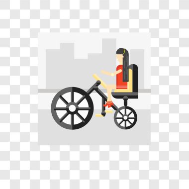 Saydam arka plan üzerinde bisiklet izole Bisiklet vektör simgesi 