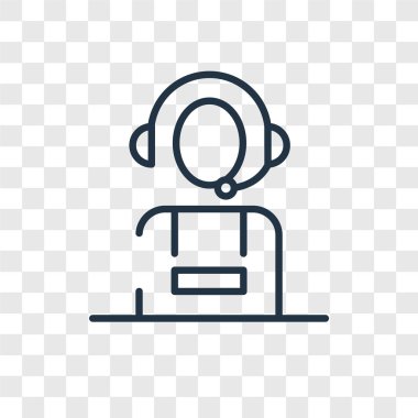 Saydam arka plan üzerinde Telemarketer logo tasarımı izole telemarketer vektör simgesi