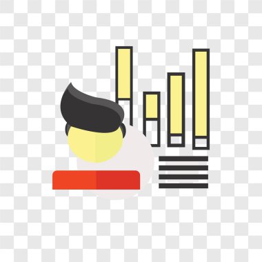 Saydam arka plan üzerinde istatistikleri logo izole istatistikleri vektör simgesi