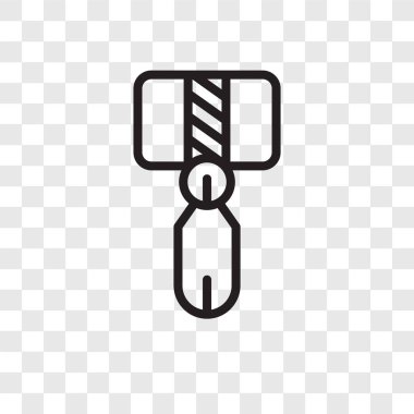 Saydam arka plan üzerinde çekiç logosunu tasarım izole çekiç vektör simgesi