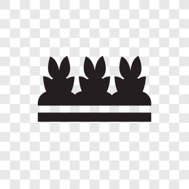 Saydam arka plan üzerinde bitki logo izole bitki vektör simgesi