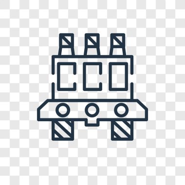 Saydam arka plan üzerinde petrol platformu logo tasarımı izole petrol platformu vektör simgesi