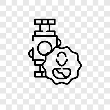 Saydam arka plan üzerinde Smartwatch logo tasarımı izole Smartwatch vektör simgesi