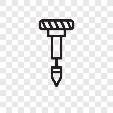 Saydam arka plan üzerinde vida logo tasarımı izole vida vektör simgesi