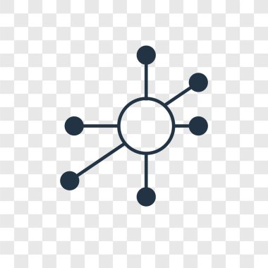 Saydam arka plan üzerinde ağ logo tasarımı izole vektör simge ağ